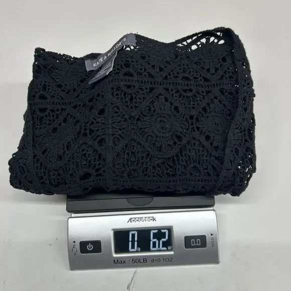 Kate & Mallory Crochet Shrug Top Open Front 3/4 Sleeve Gothic Romantic Victorian - Picture 12 of 12